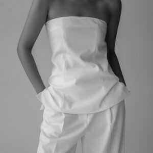 Abbie Strapless Top - White