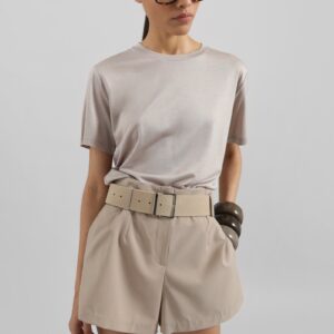 Amal Fluid Tee - Light Taupe