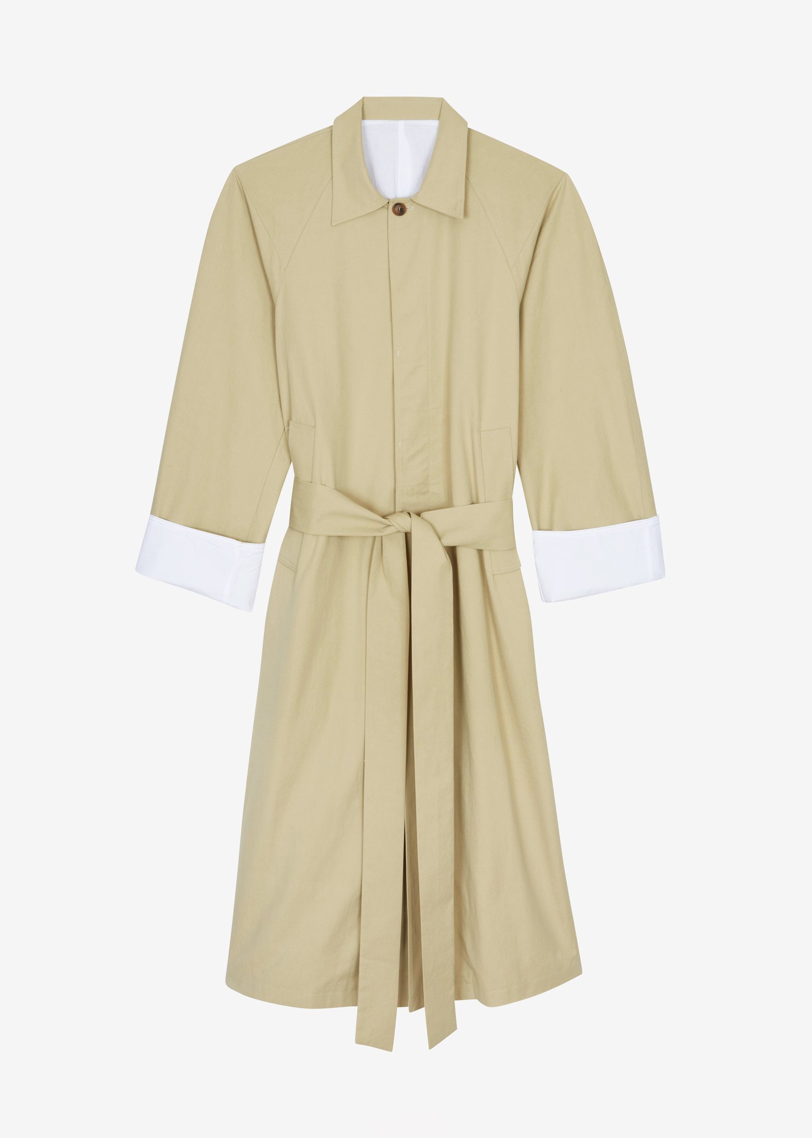 Arlise Oversized Trench Coat - Beige - Image 6