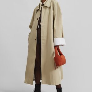 Arlise Oversized Trench Coat - Beige