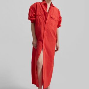 Calren Shirt Dress - Red