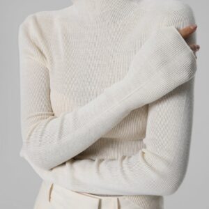 Danae Hooded Knit Top - Off White