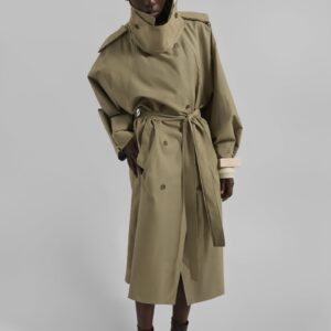 Davos Trench Coat - Pale Olive