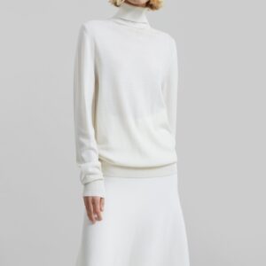 Eve Thin Turtleneck Sweater - Ivory