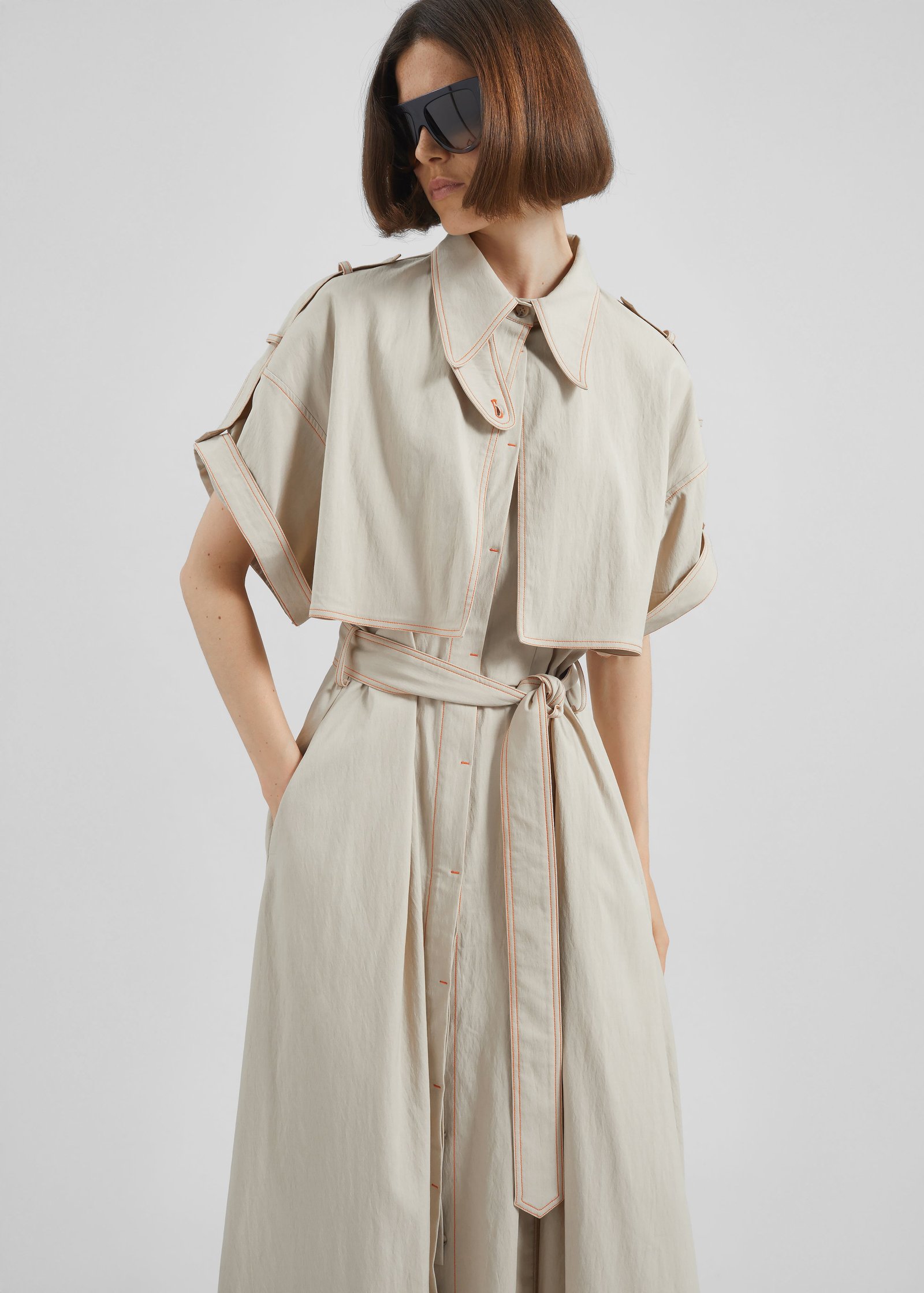Everset Trench Dress - Beige - Image 4