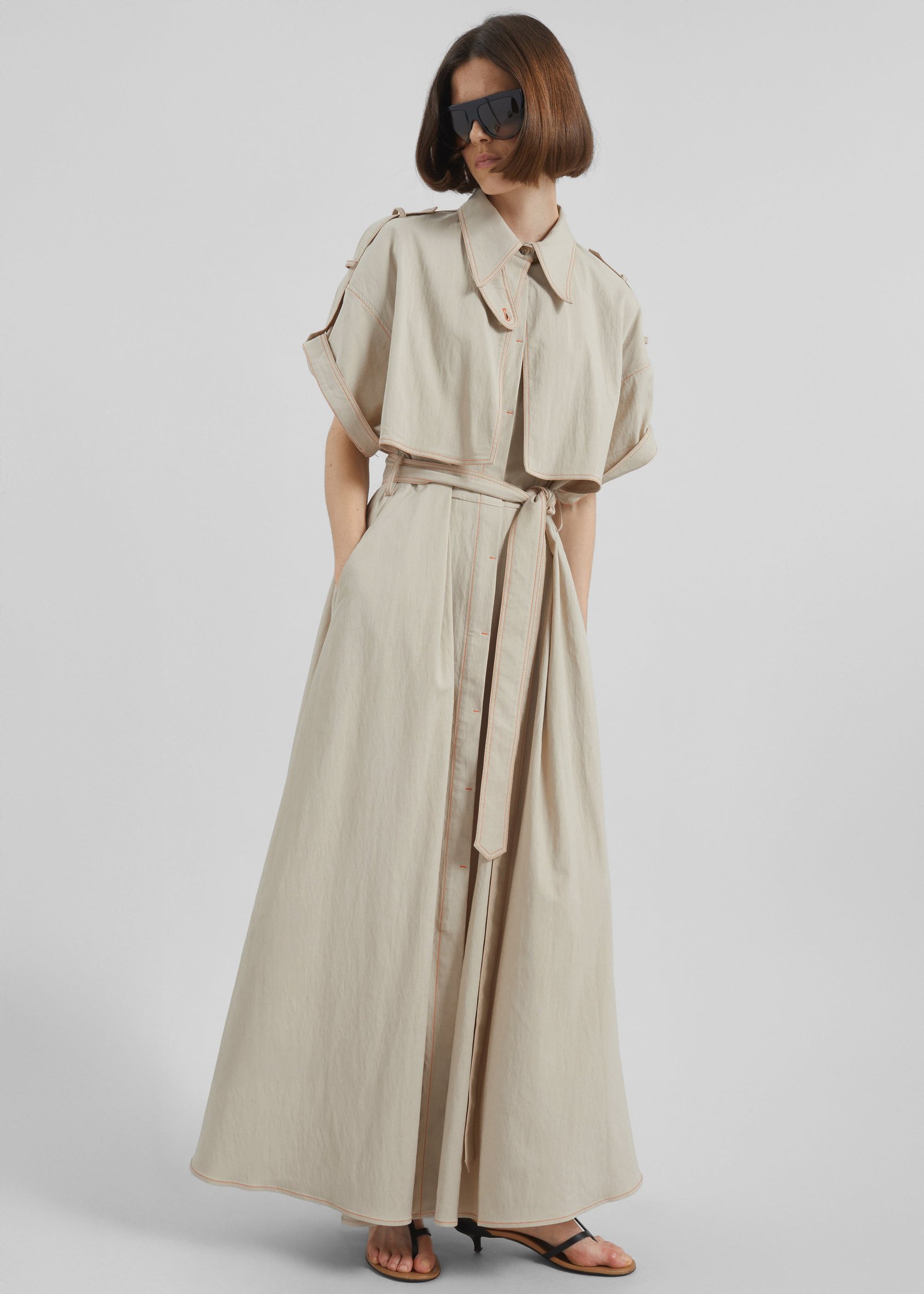 Everset Trench Dress - Beige - Image 3