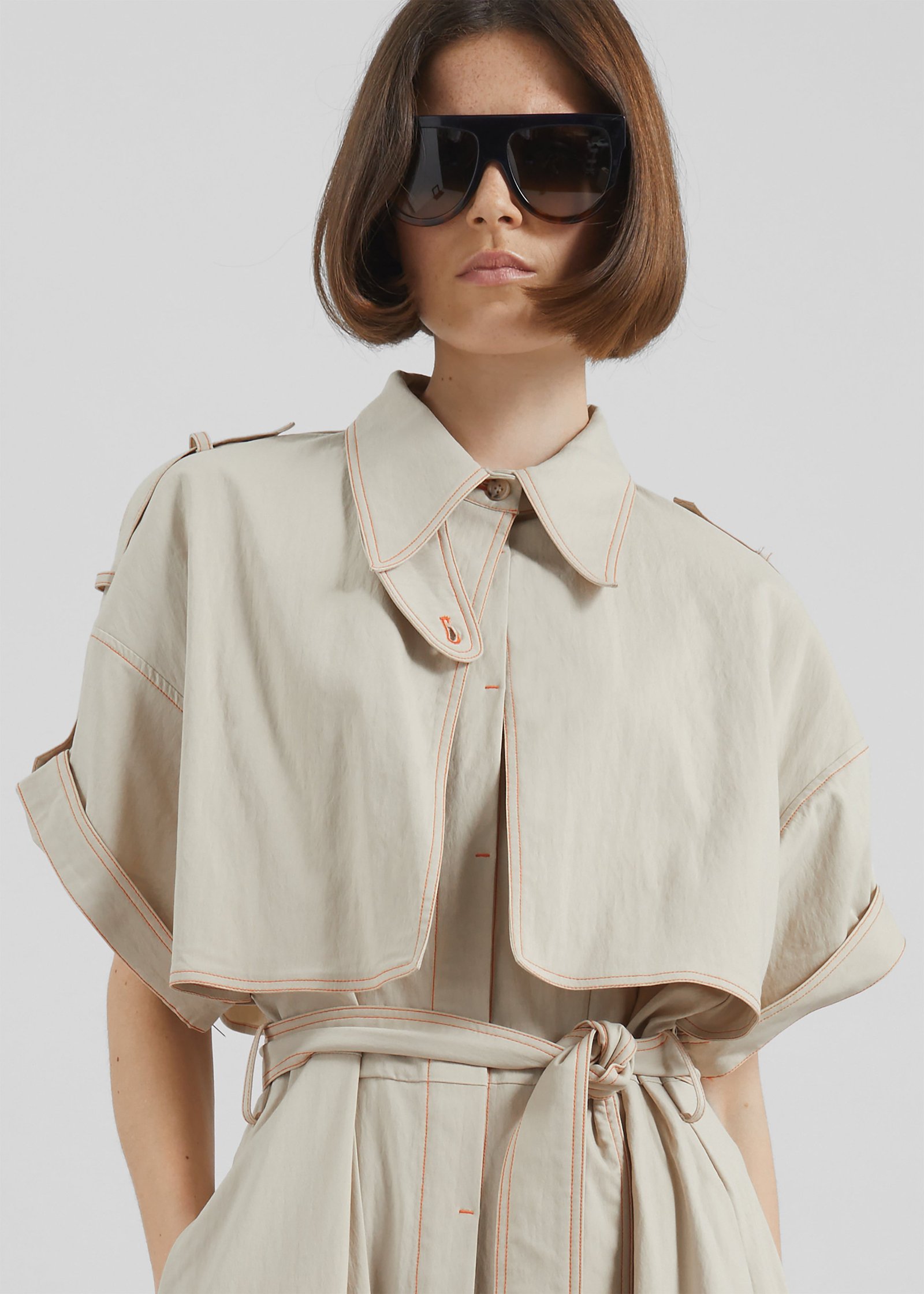 Everset Trench Dress - Beige - Image 7