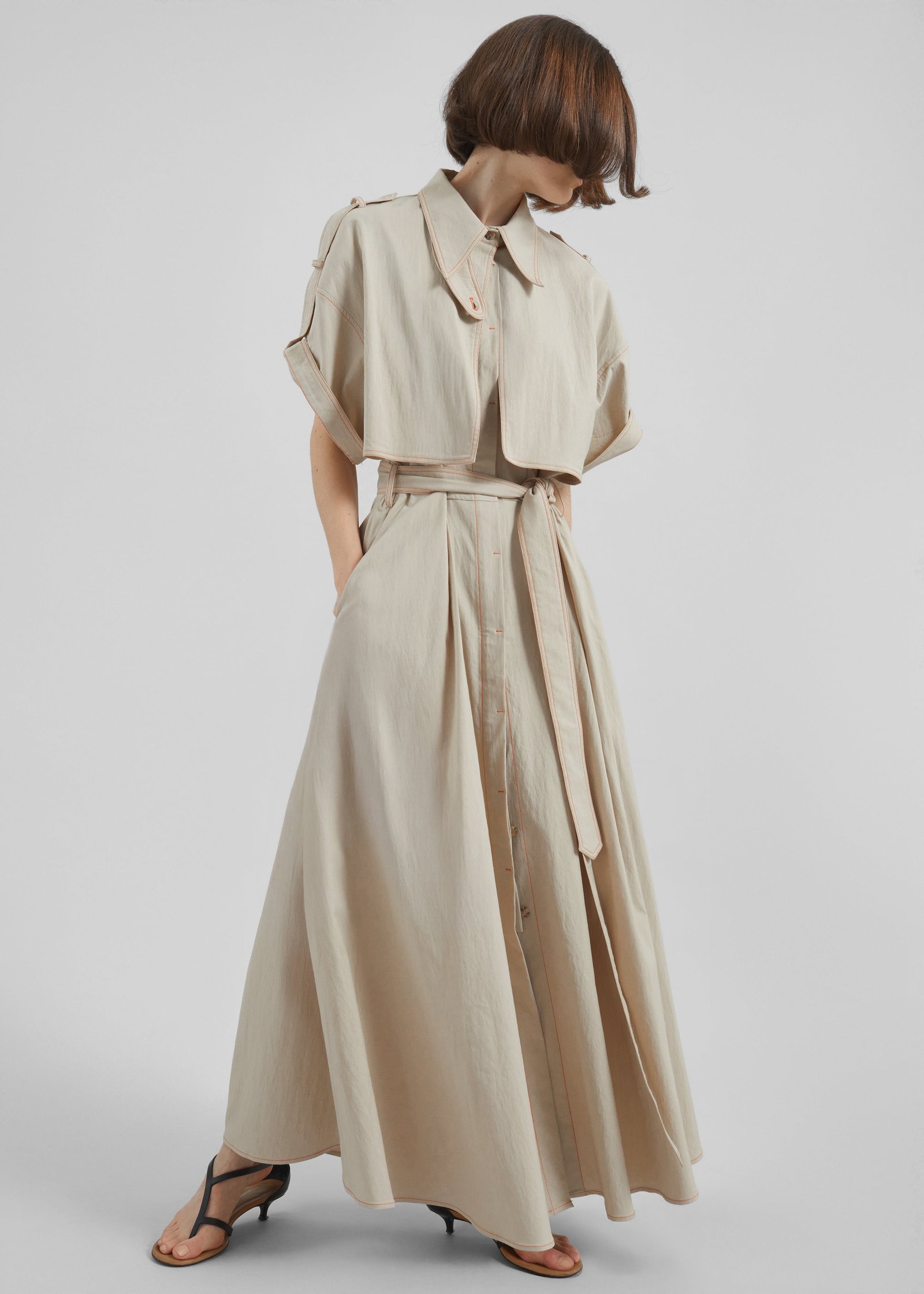 Everset Trench Dress - Beige - Image 6