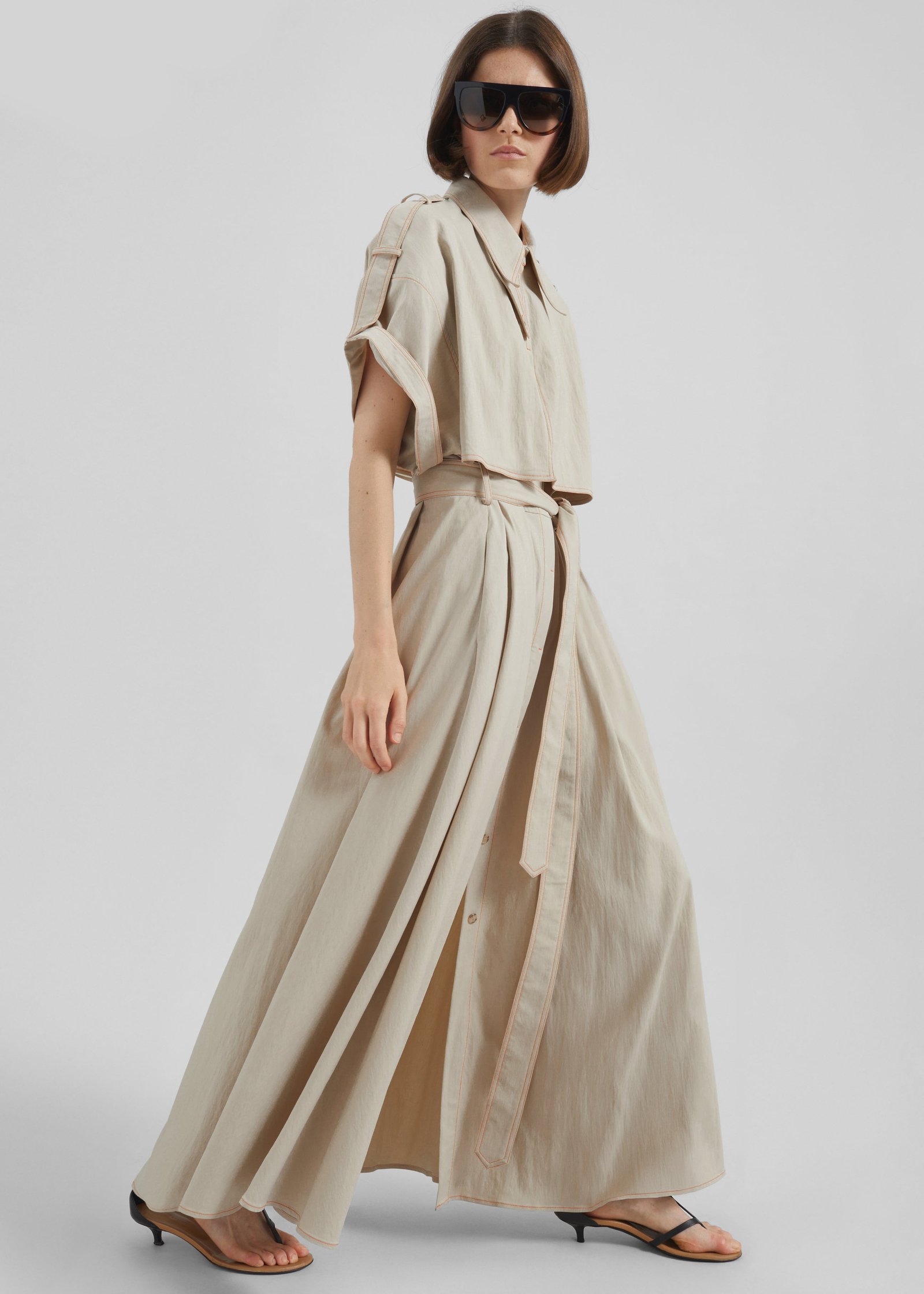 Everset Trench Dress - Beige - Image 9