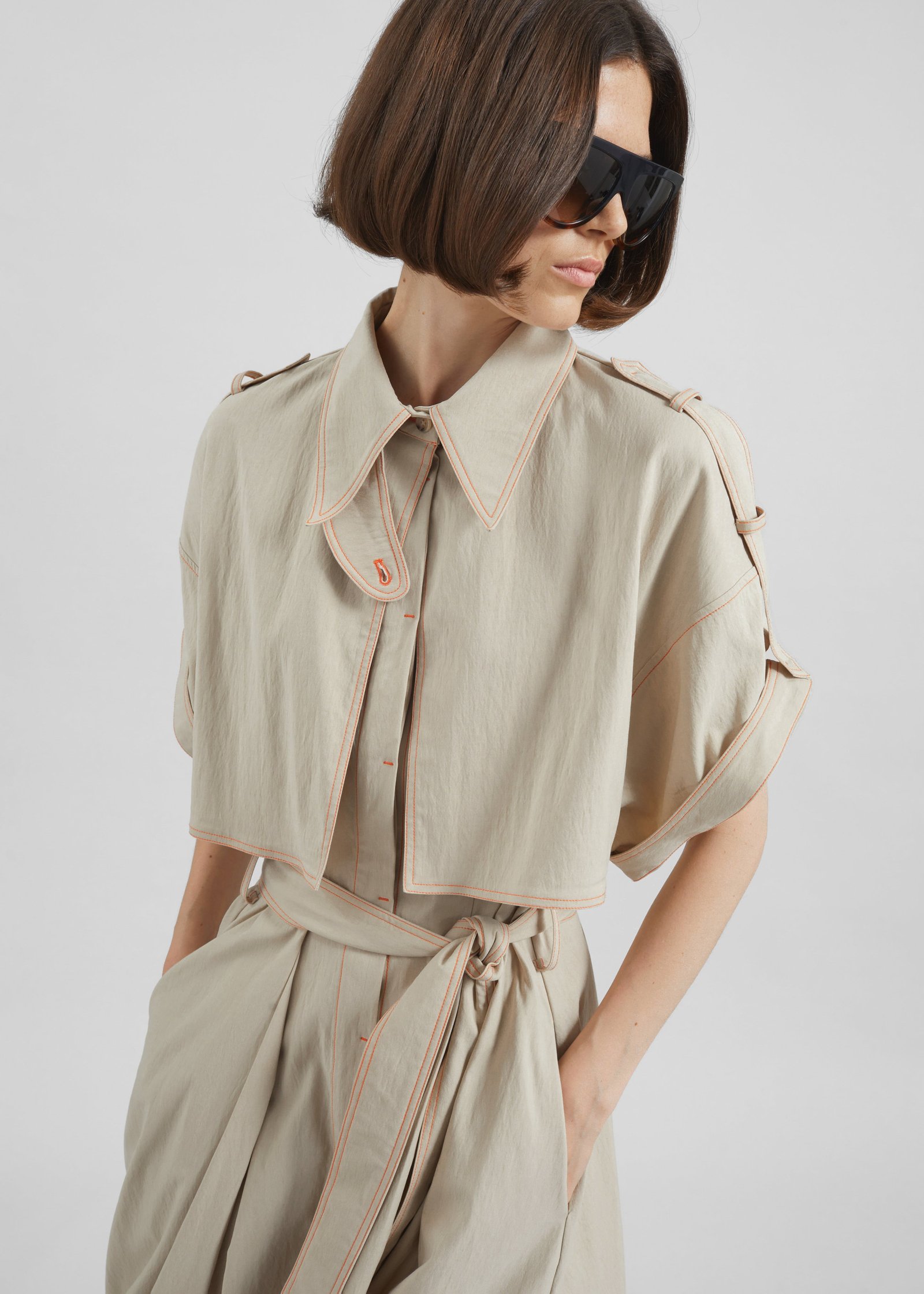 Everset Trench Dress - Beige - Image 2