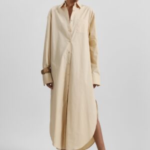 Helena Shirt Dress - Beige