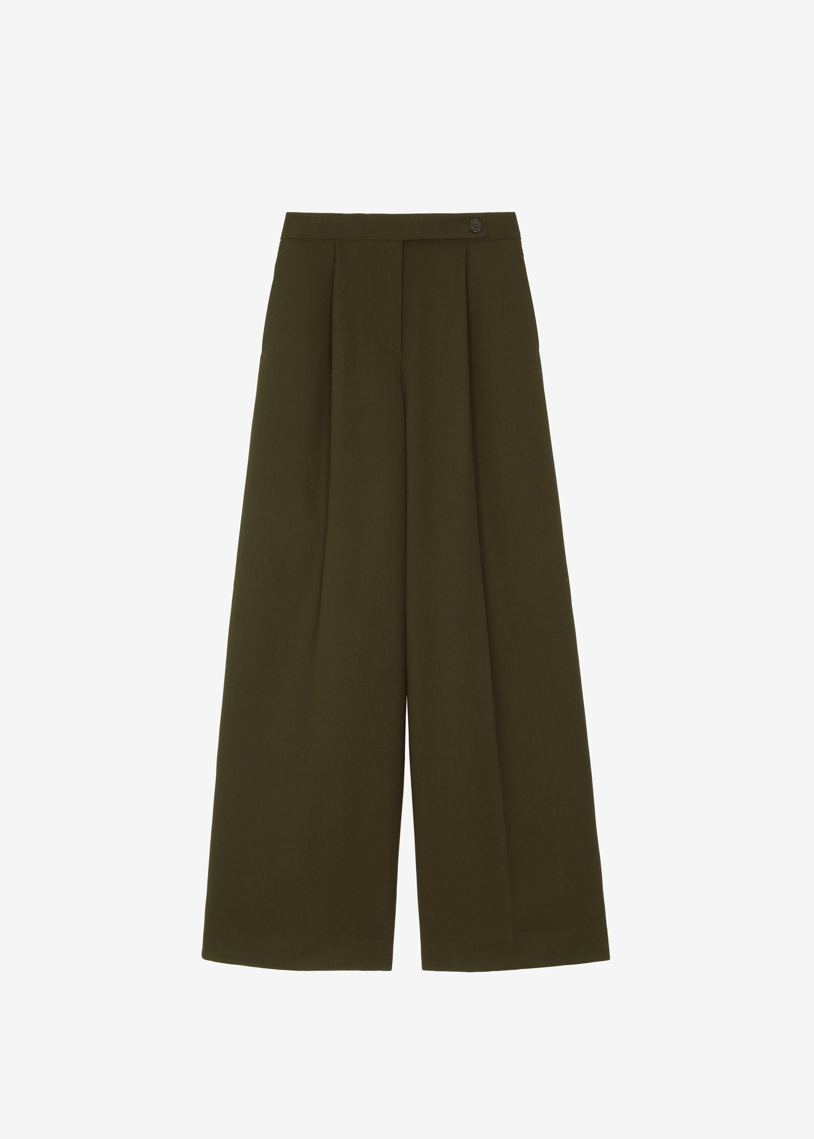 Kamila Wide Leg Trousers - Khaki - Image 9