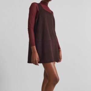 Kildare Faux Suede Dress - Plum