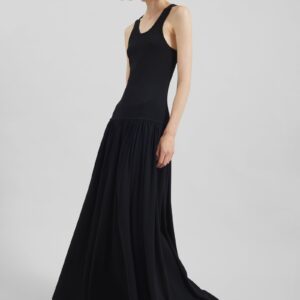 Loulou de Saison Jada Long Jersey Dress - Black