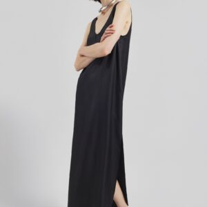 Loulou de Saison Nada Silk Long Dress - Black