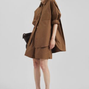 Lui Organic Cotton Shirt - Chocolate