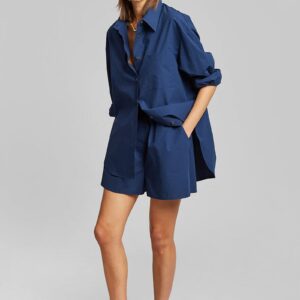 Lui Organic Cotton Shirt - Navy
