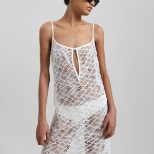 Matin French Lace Slip Dress - Natural