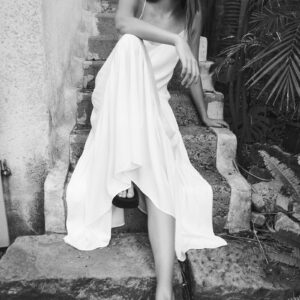 Matin Silk Tiered Dress - Natural