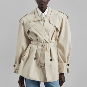 Mysen Short Convertible Trench - Ecru