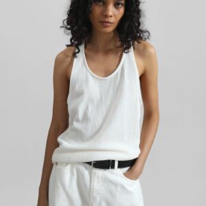 Nox Ribbed Tank Top - White