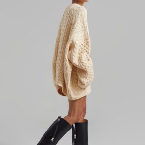 Pailey Braided Sweater - Cream