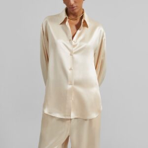Peri Satin Shirt - Champagne