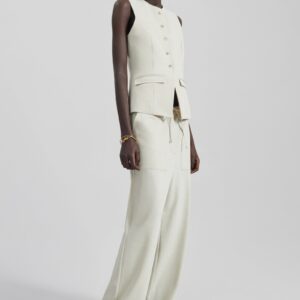 Ronne Straight Trousers - Cream