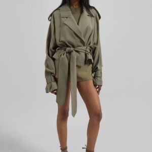 Simona Short Trench - Khaki
