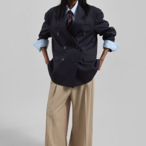 Tarbert Double-Breasted Blazer - Navy Pinstripe