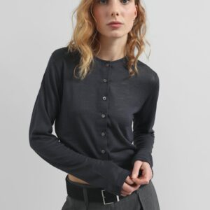 Vinni Thin Wool Cardigan - Navy