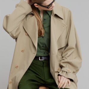 Umi Belted Trench Coat - Beige